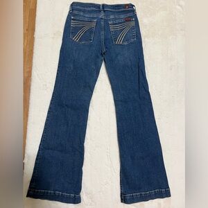 7 For All Mankind Dark Blue Flare Jeans